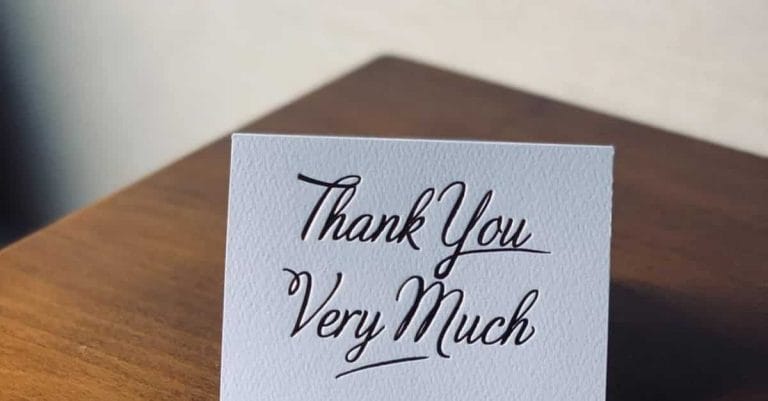 Thank you note