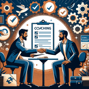Visual guide to establishing coaching agreements in agile environments.