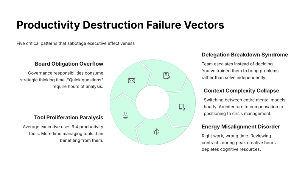 Five Failure Vectors that Destroy Your Productivity
