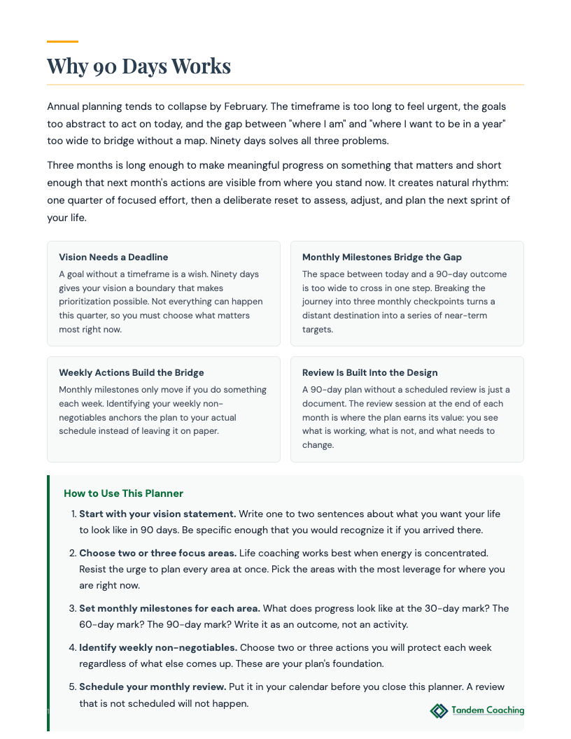 90-Day Life Plan - preview