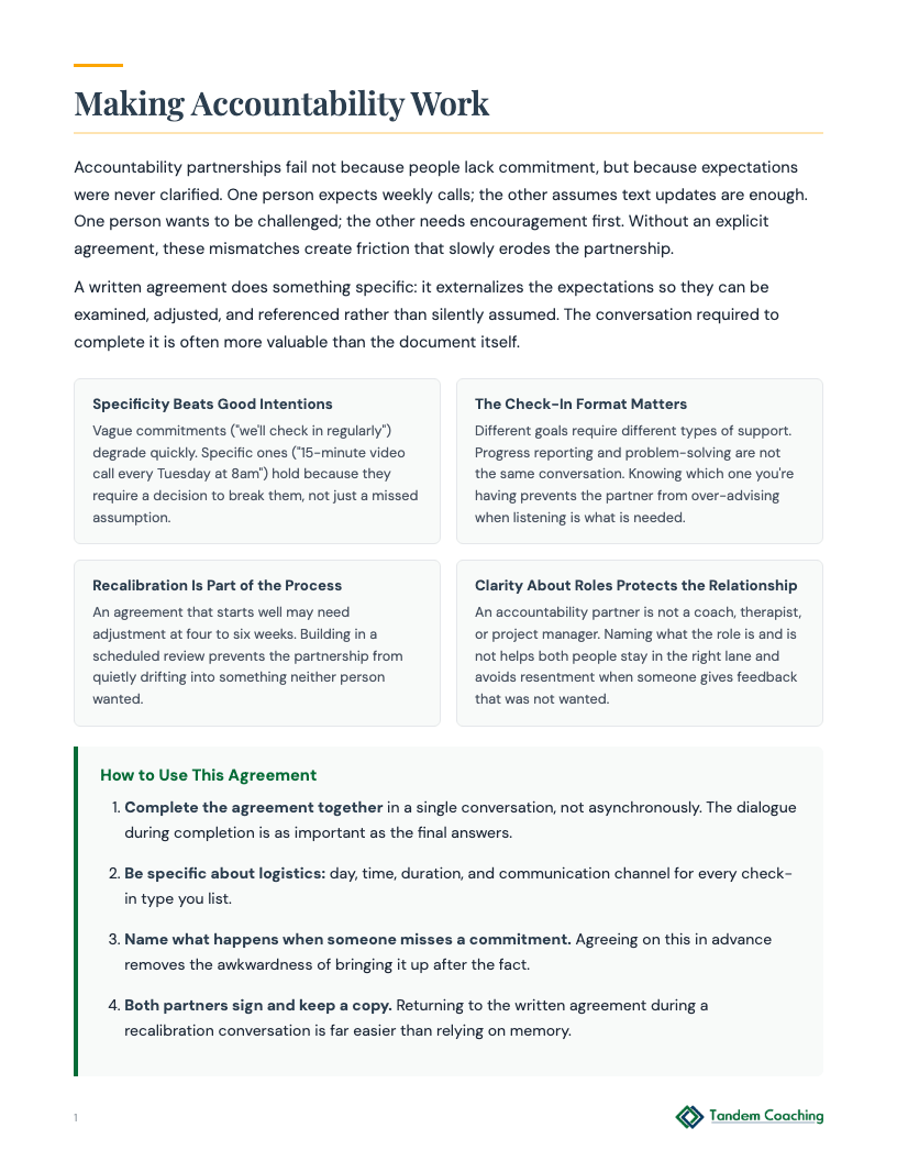 Accountability Partner Agreement - preview