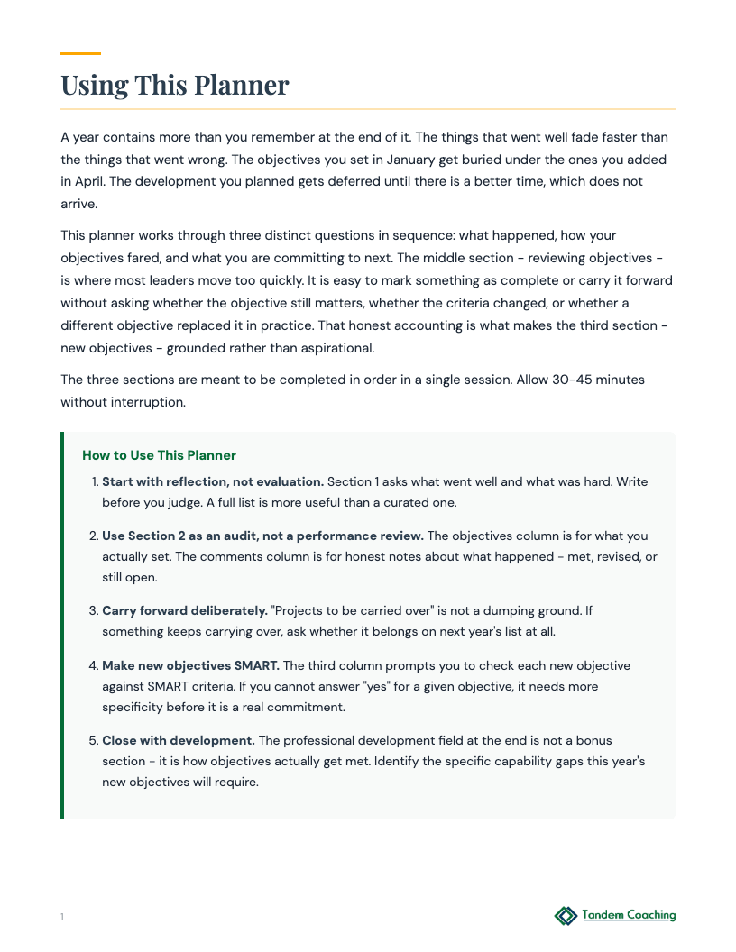 Annual Review and Planning - preview