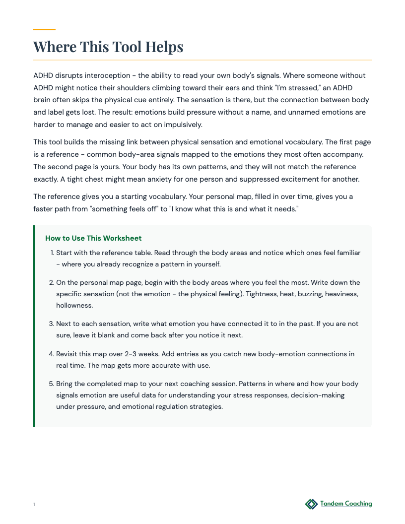 Body-Emotion Connection Map - preview