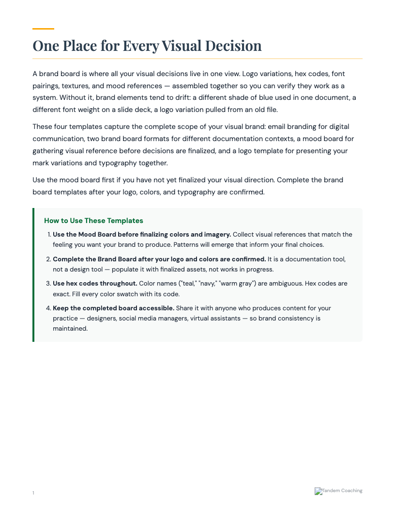 Brand Board Template - preview