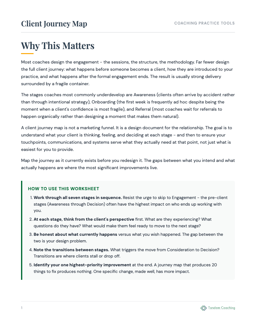 Client Journey Map - preview