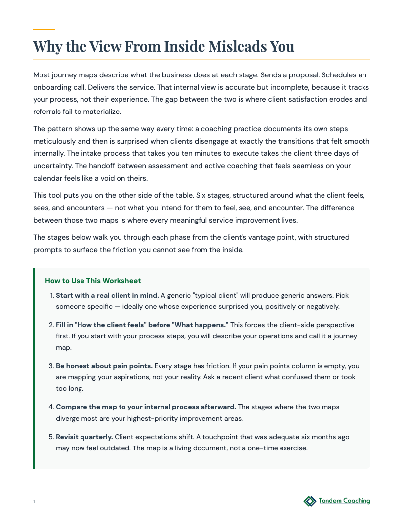 Client Journey Mapper - preview