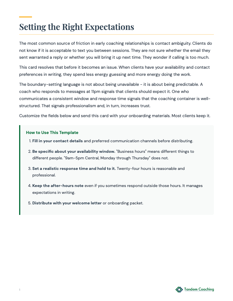 Coach Contact Information - preview