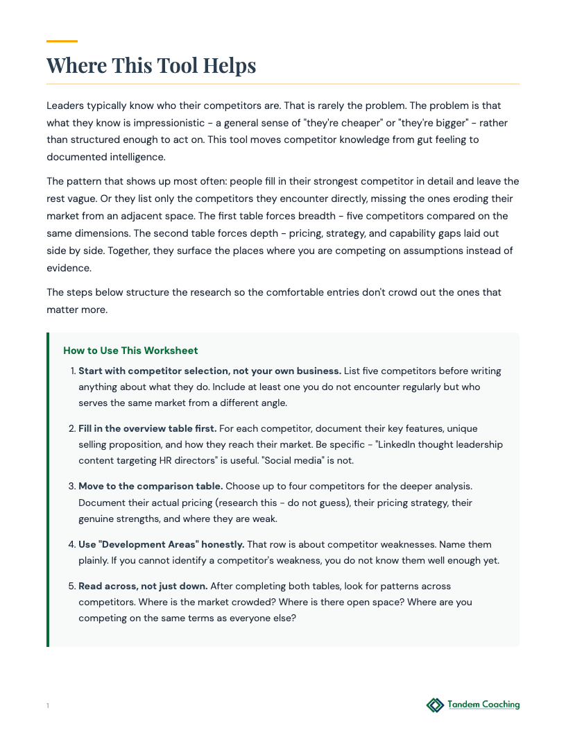 Competitive Landscape Analysis - preview