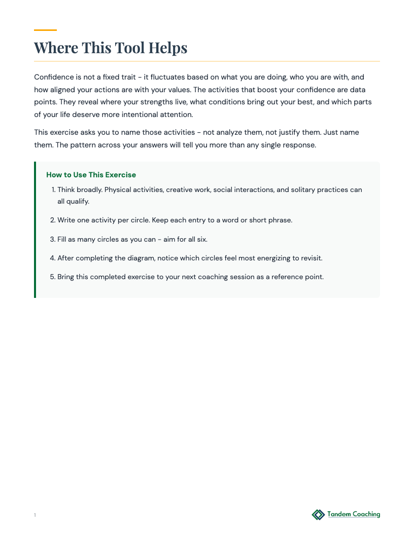 Confidence Booster Exercise - preview