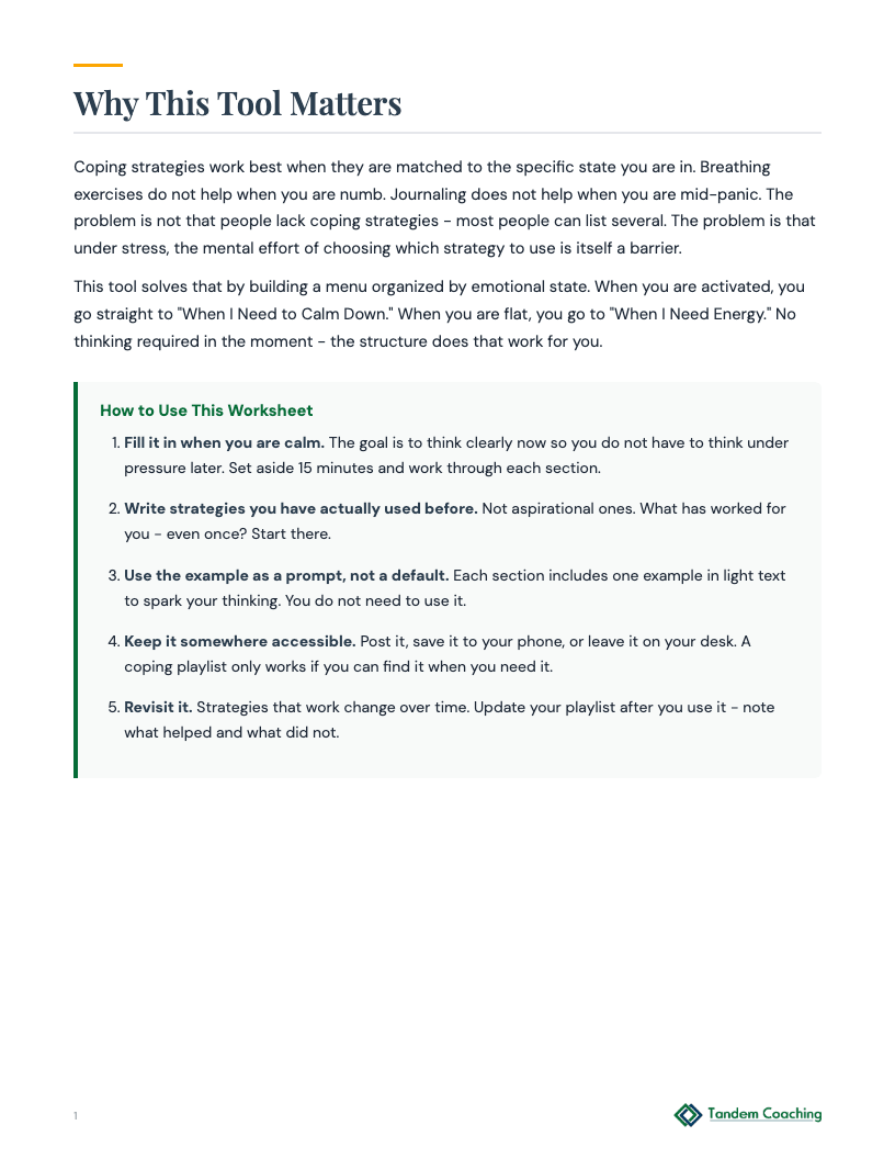 Coping Strategy Playlist - preview