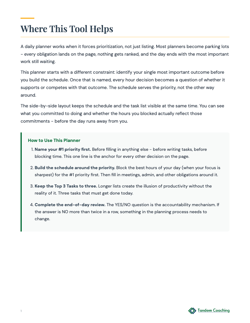 Daily Planner - preview