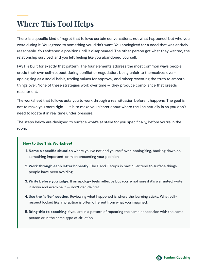 DBT FAST Skill - preview