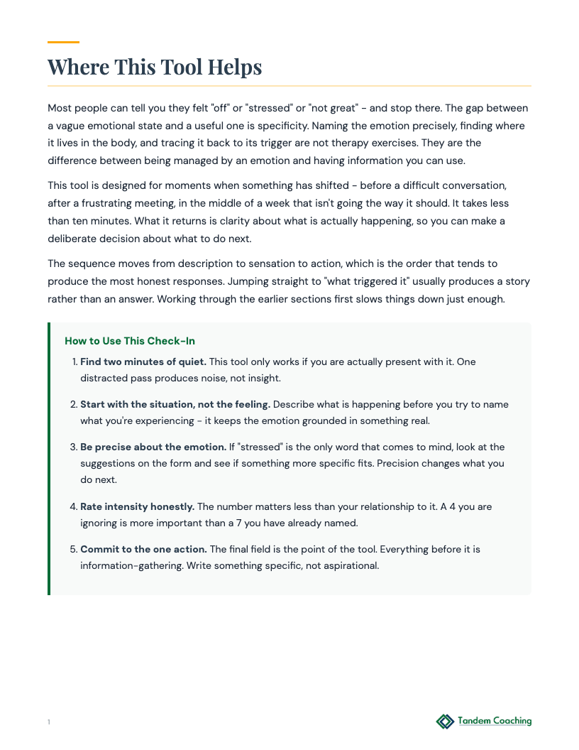 Emotional Awareness Check-In - preview