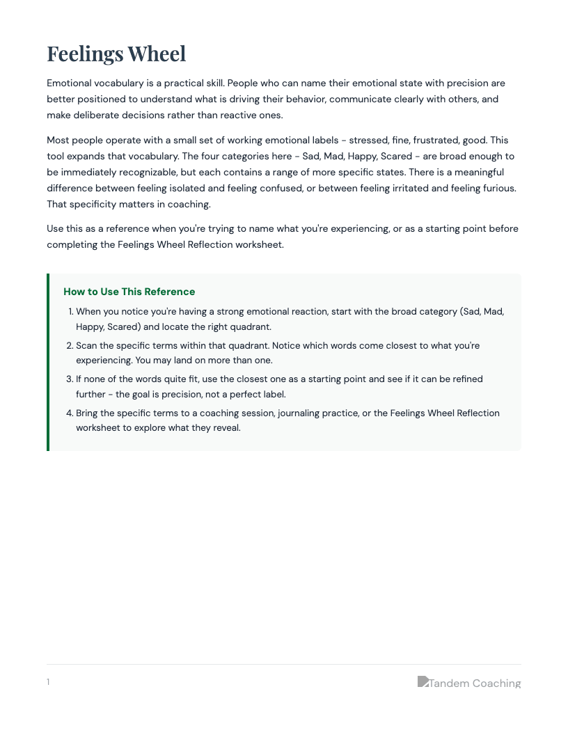 Feelings Wheel - preview