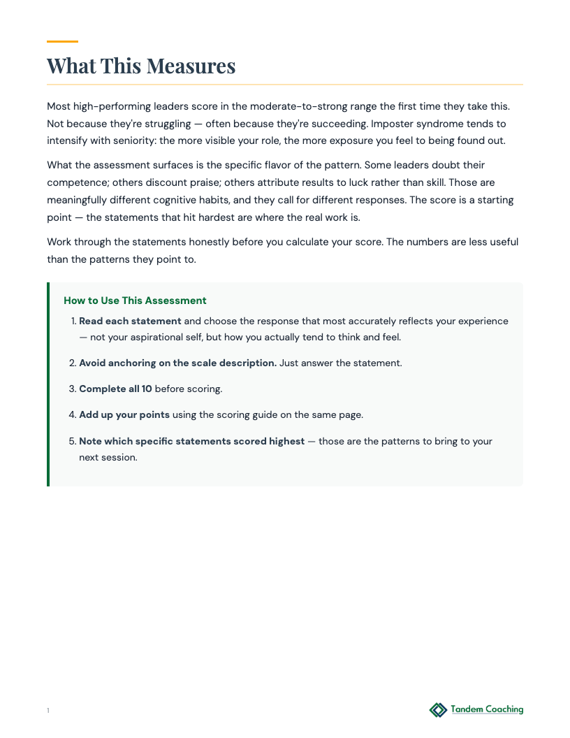 Fixed vs Growth Mindset Assessment - preview