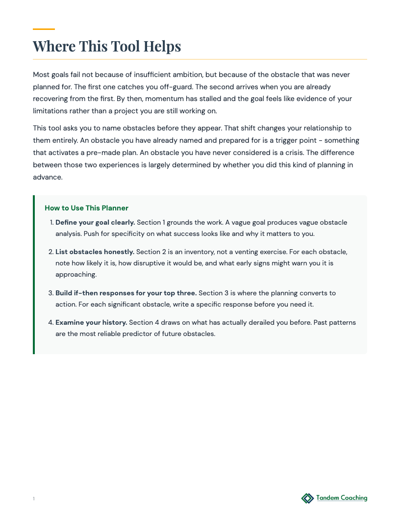 Goal Obstacles Planner - preview