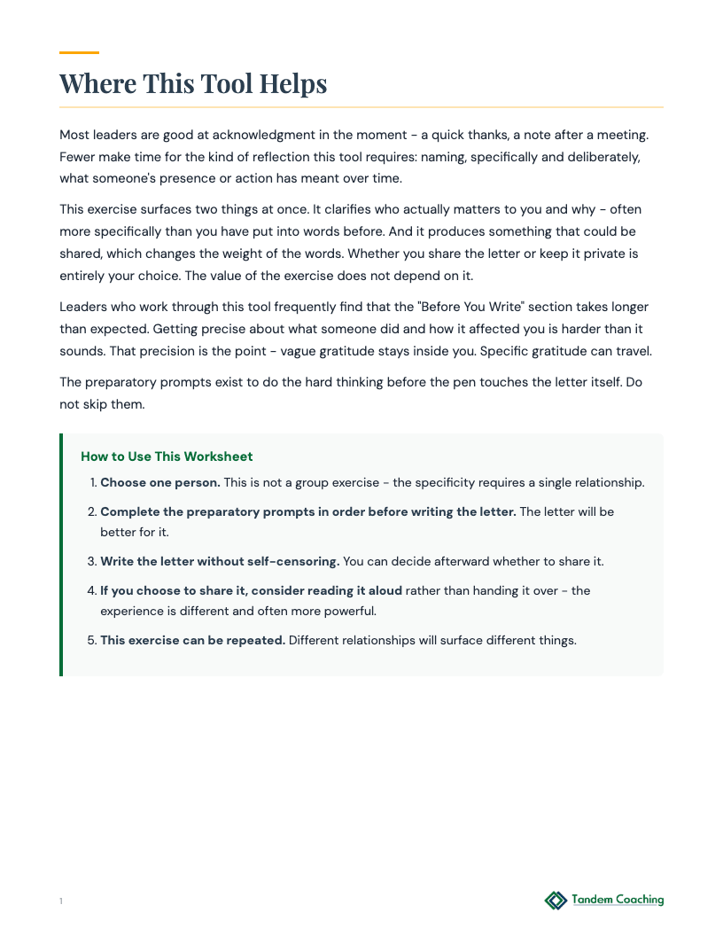 Gratitude and Appreciation Letter - preview