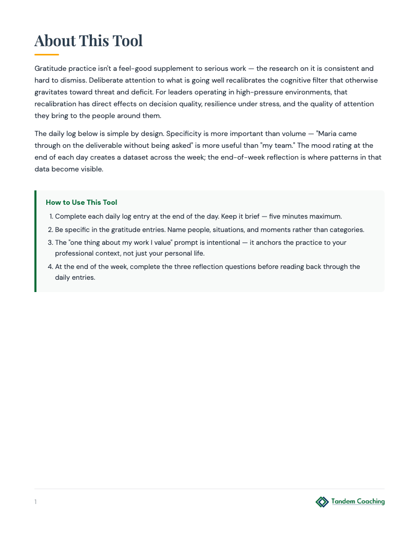 Gratitude Practice Builder - preview