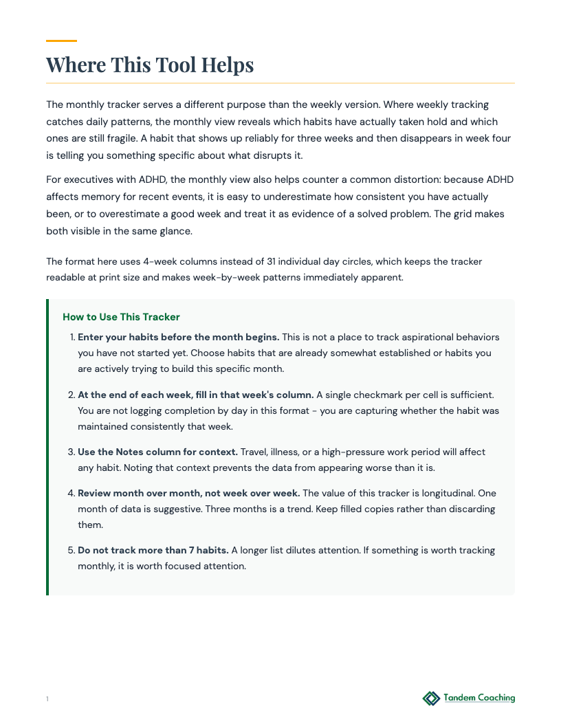 Habit Tracker Monthly - preview