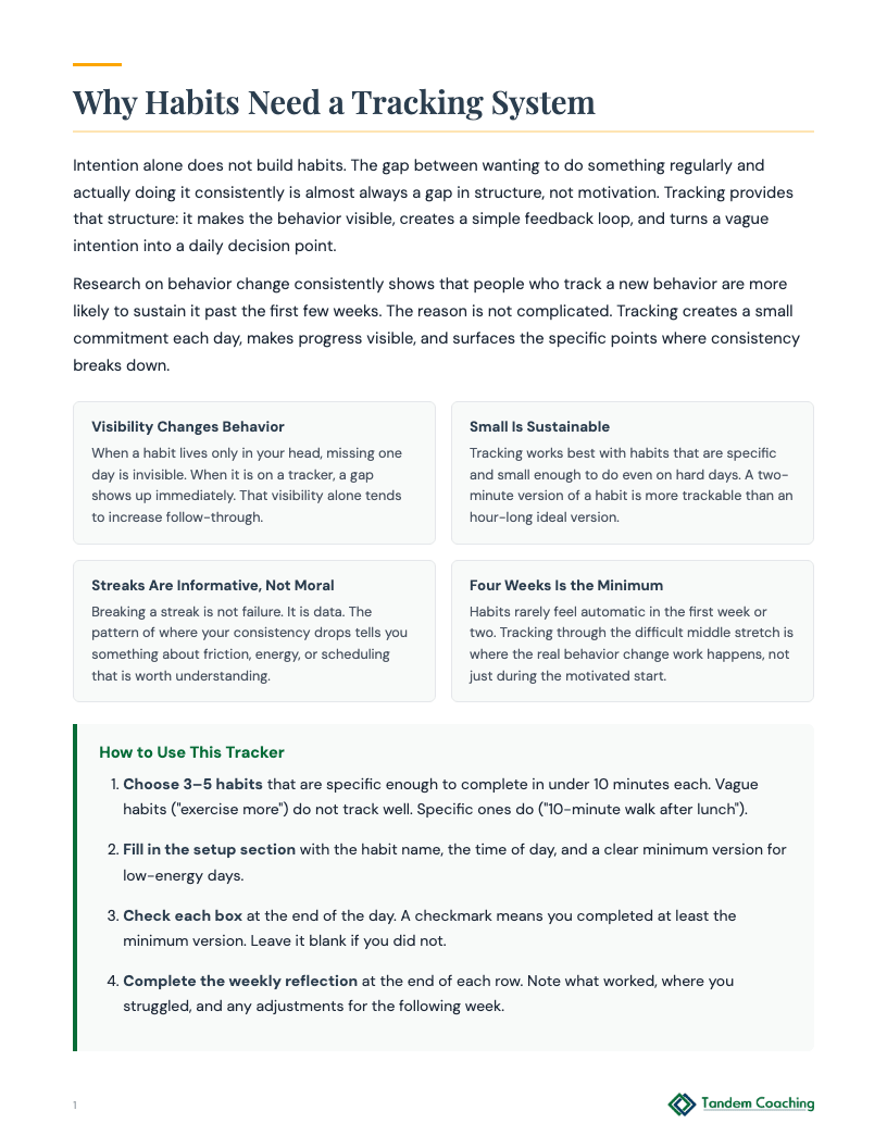 Habit Tracker - preview