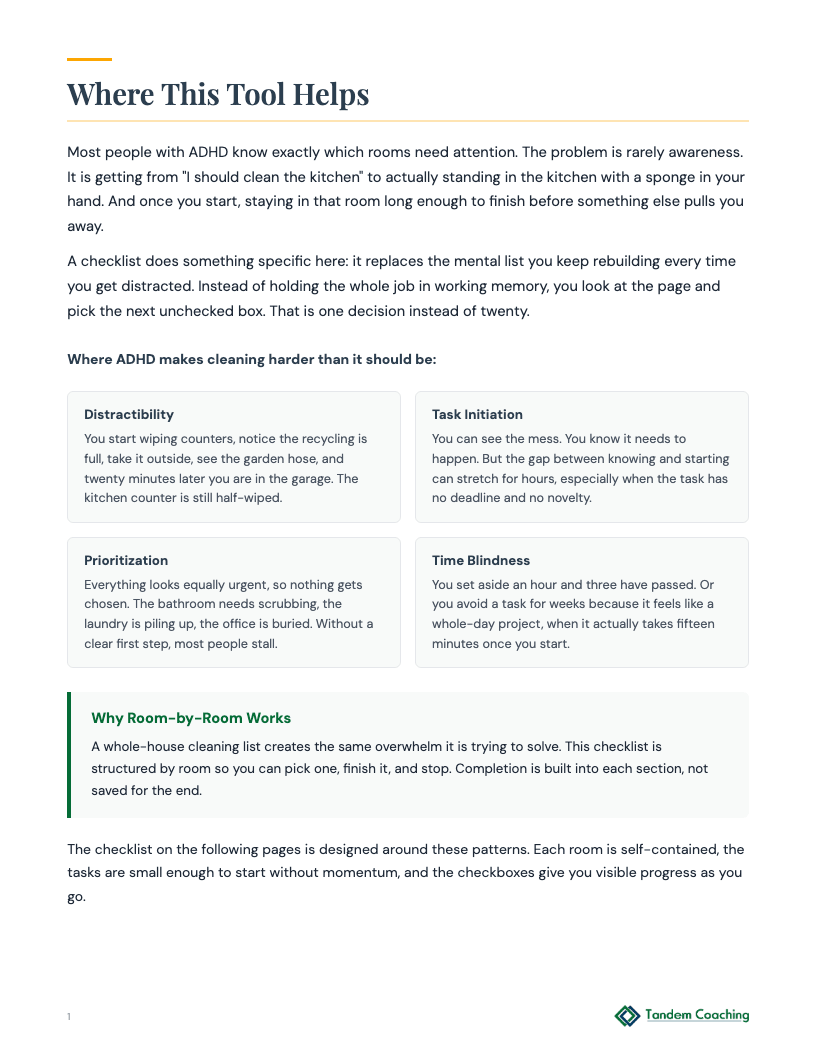 Home Reset Checklist - preview