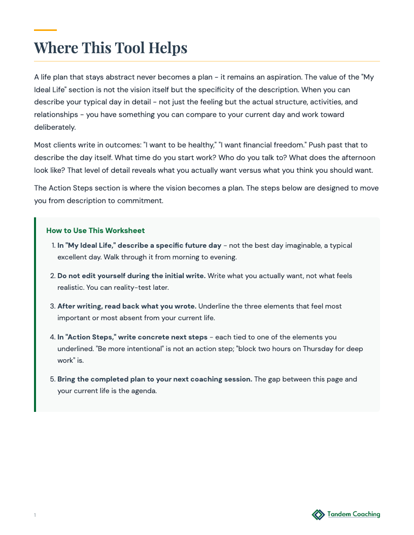 Life Plan - preview