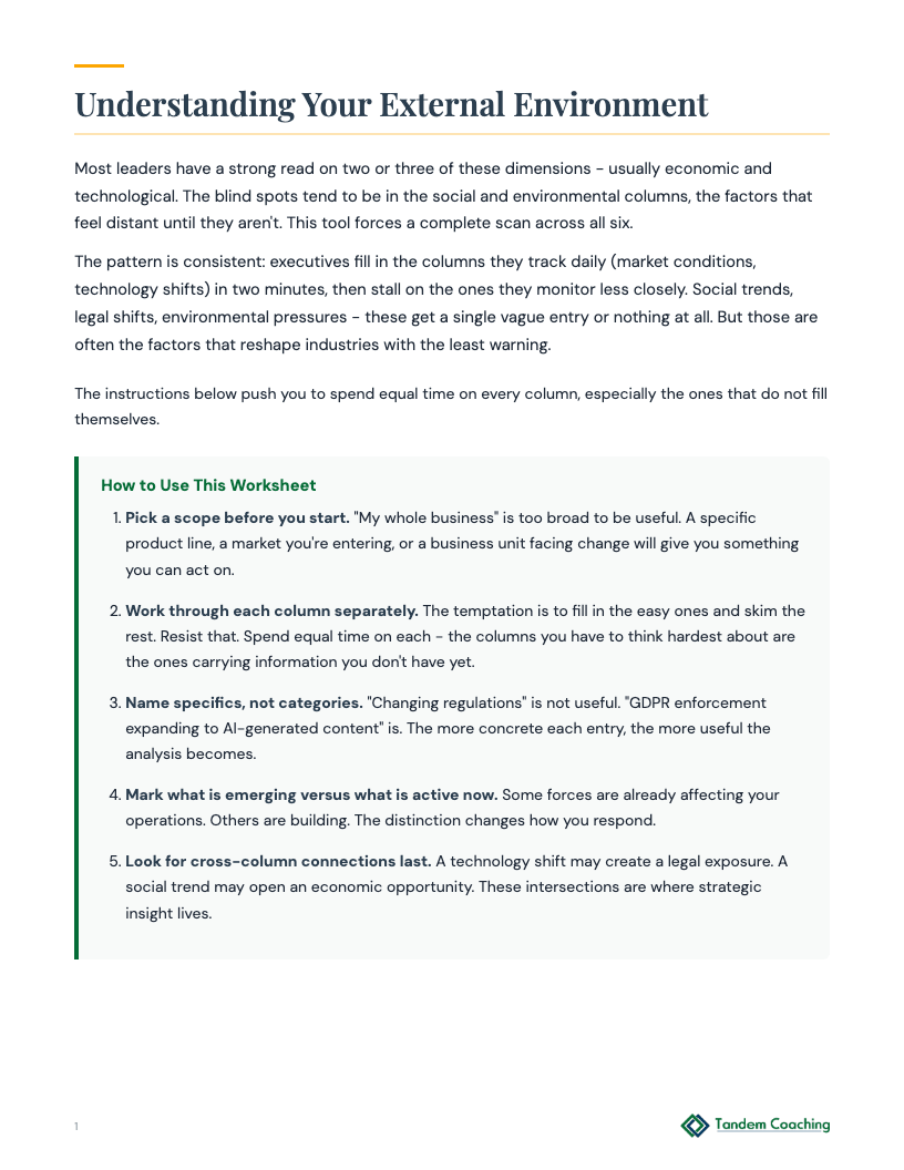 PESTLE Analysis - preview