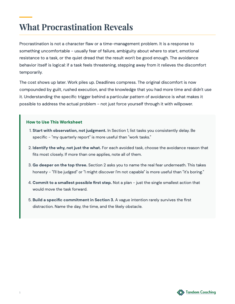 Procrastination Analysis - preview