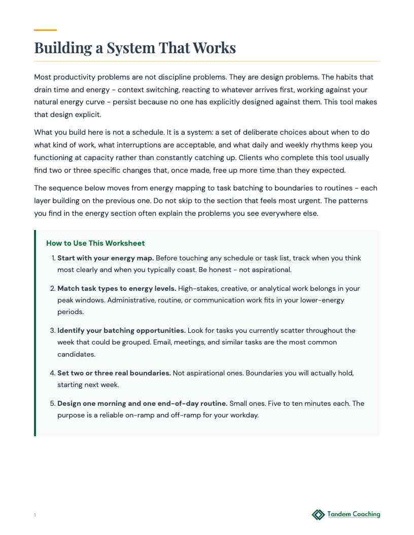 Productivity System Design - preview