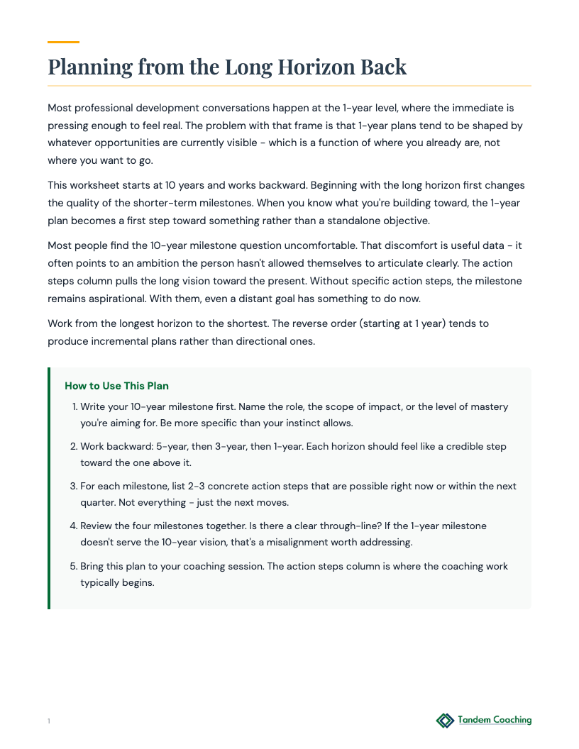 Professional Development Plan - preview