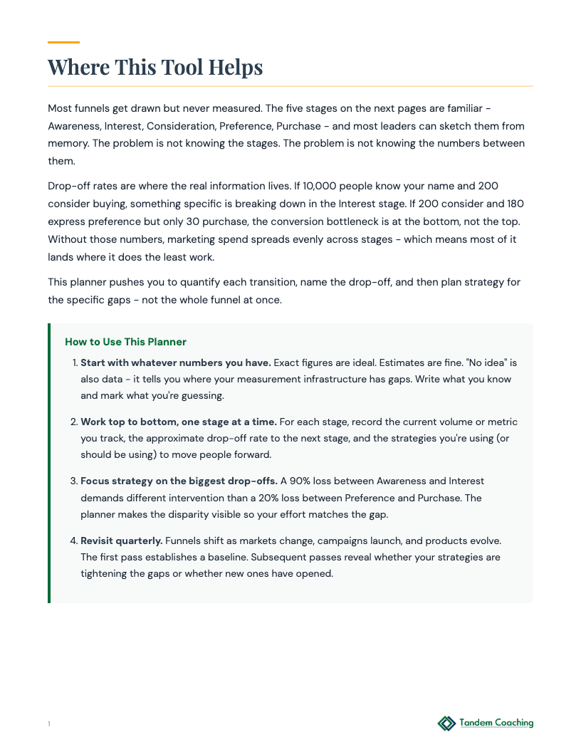Sales Funnel Planner - preview
