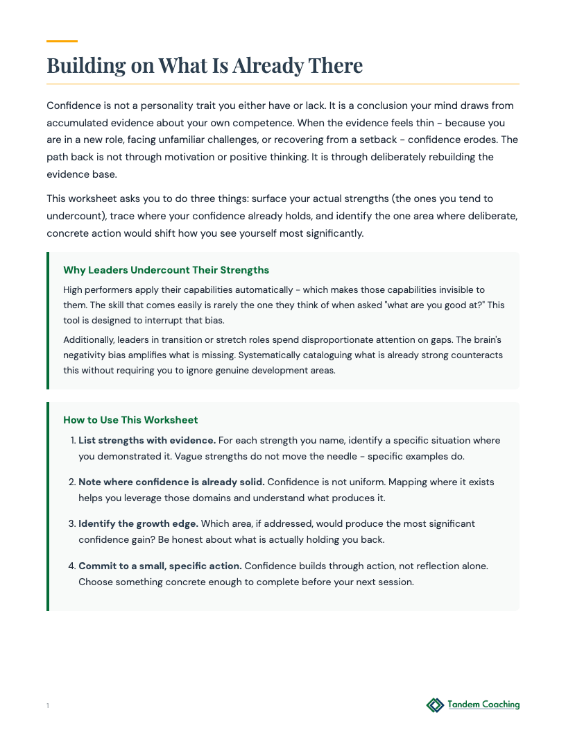 Self-Confidence Builder - preview