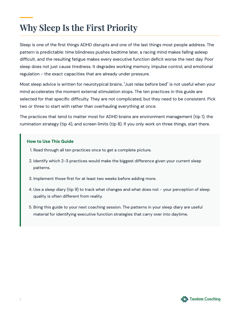 Sleep Hygiene Guide - preview