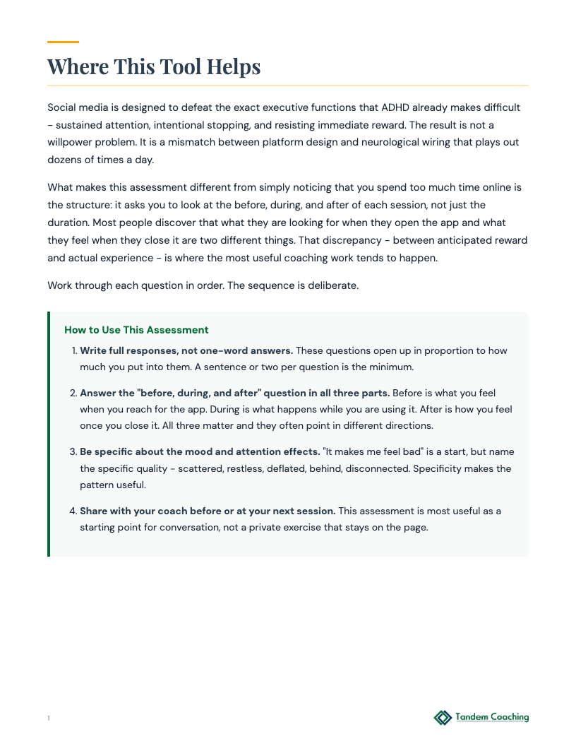 Social Media Relationship Assessment - preview