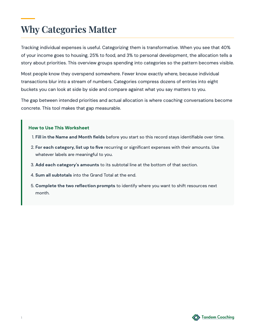 Spending Category Overview - preview