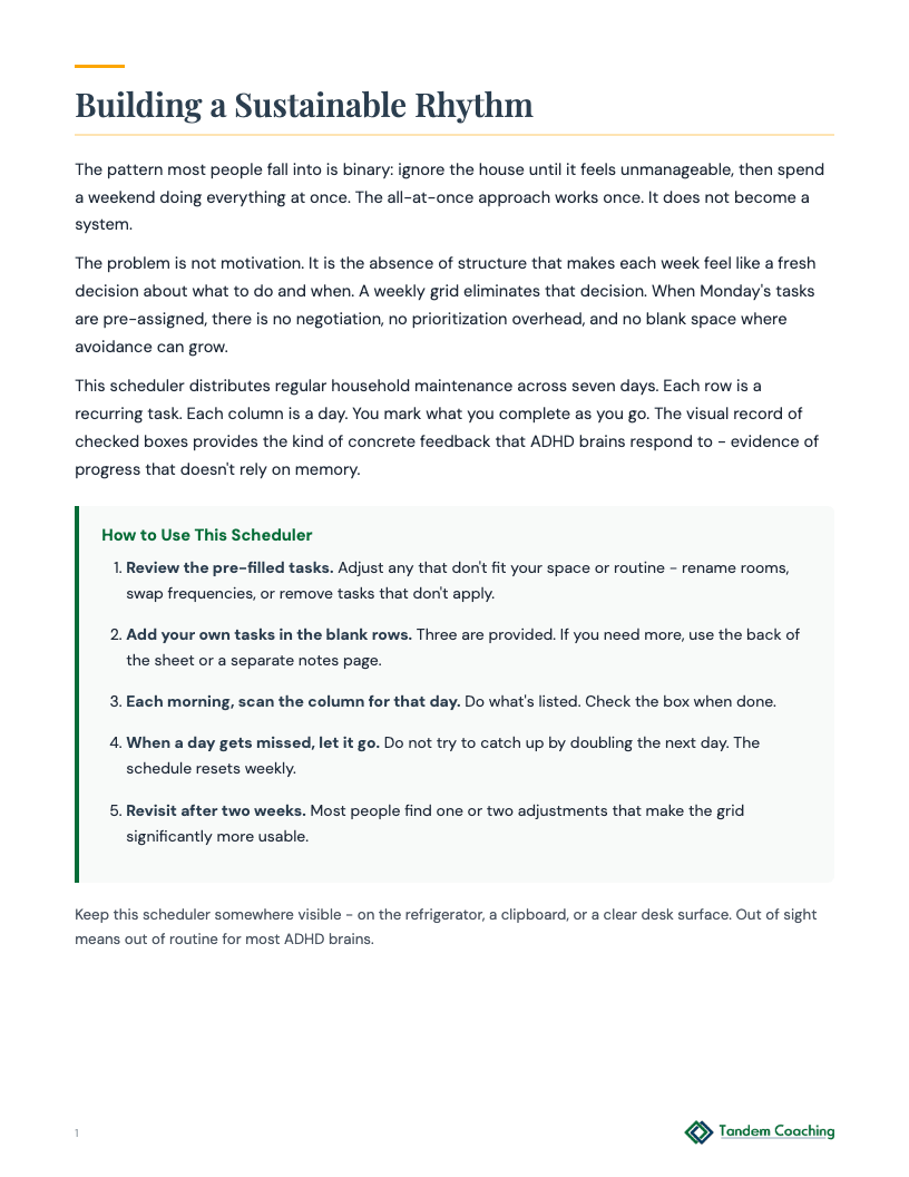 Sweeping Scheduler - preview