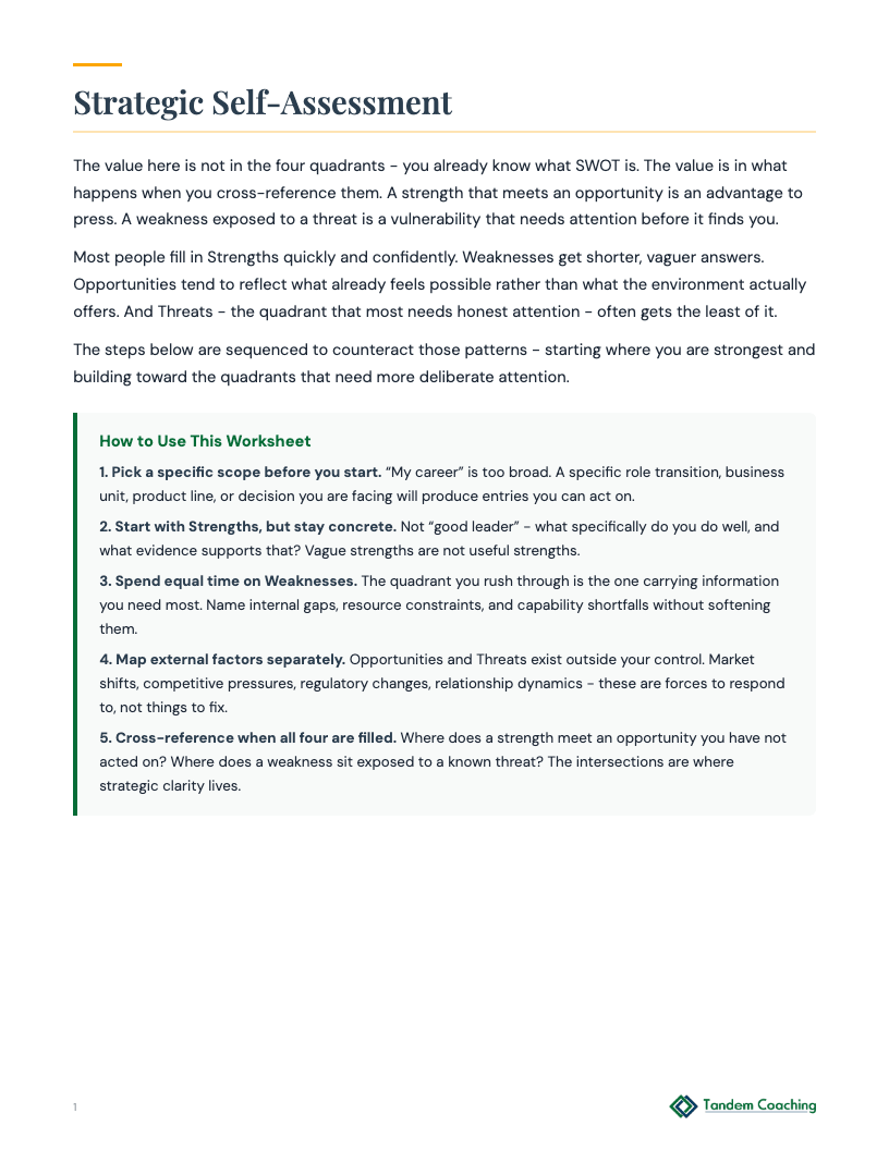 SWOT Analysis - preview