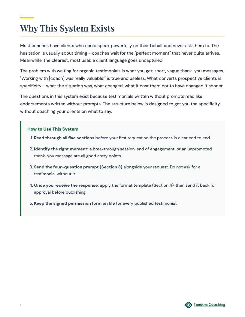 Testimonial Collection System - preview