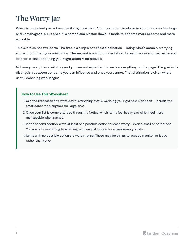 The Worry Jar - preview