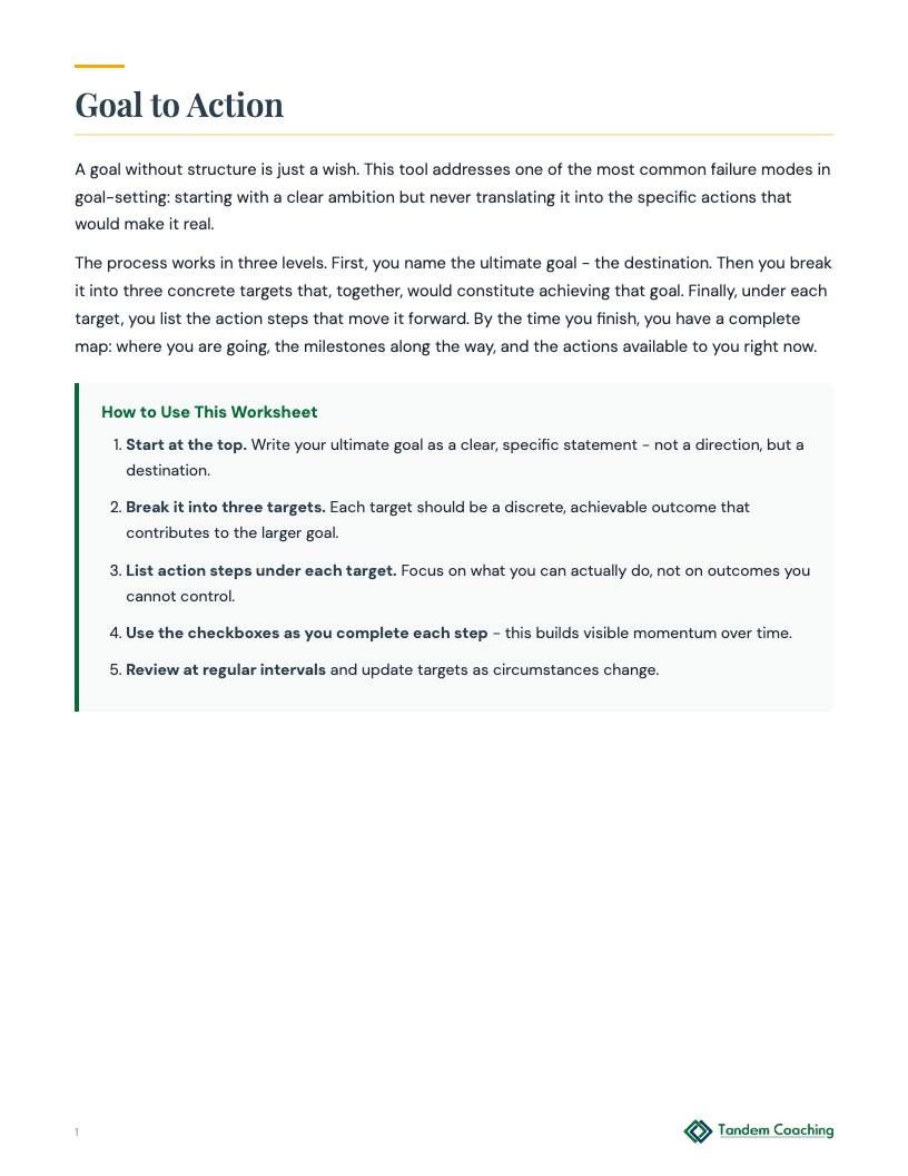 This Year's Goals: Target Breakdown - preview