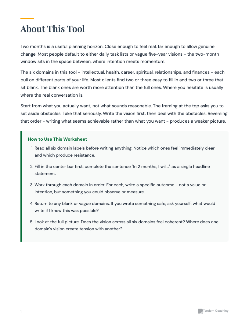 Two-Month Vision - preview