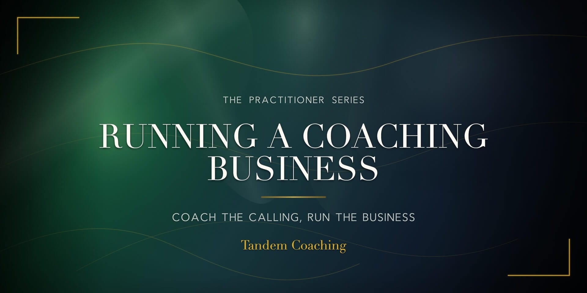Running a Coaching Business course splash