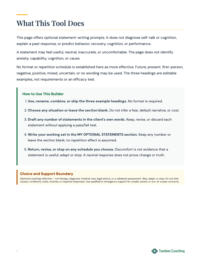 Personal Statement Builder - preview