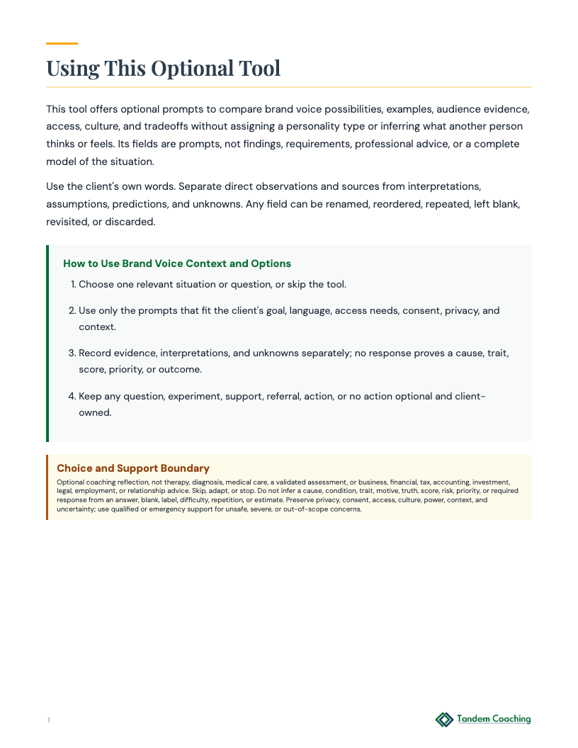 Brand Voice Context and Options - preview
