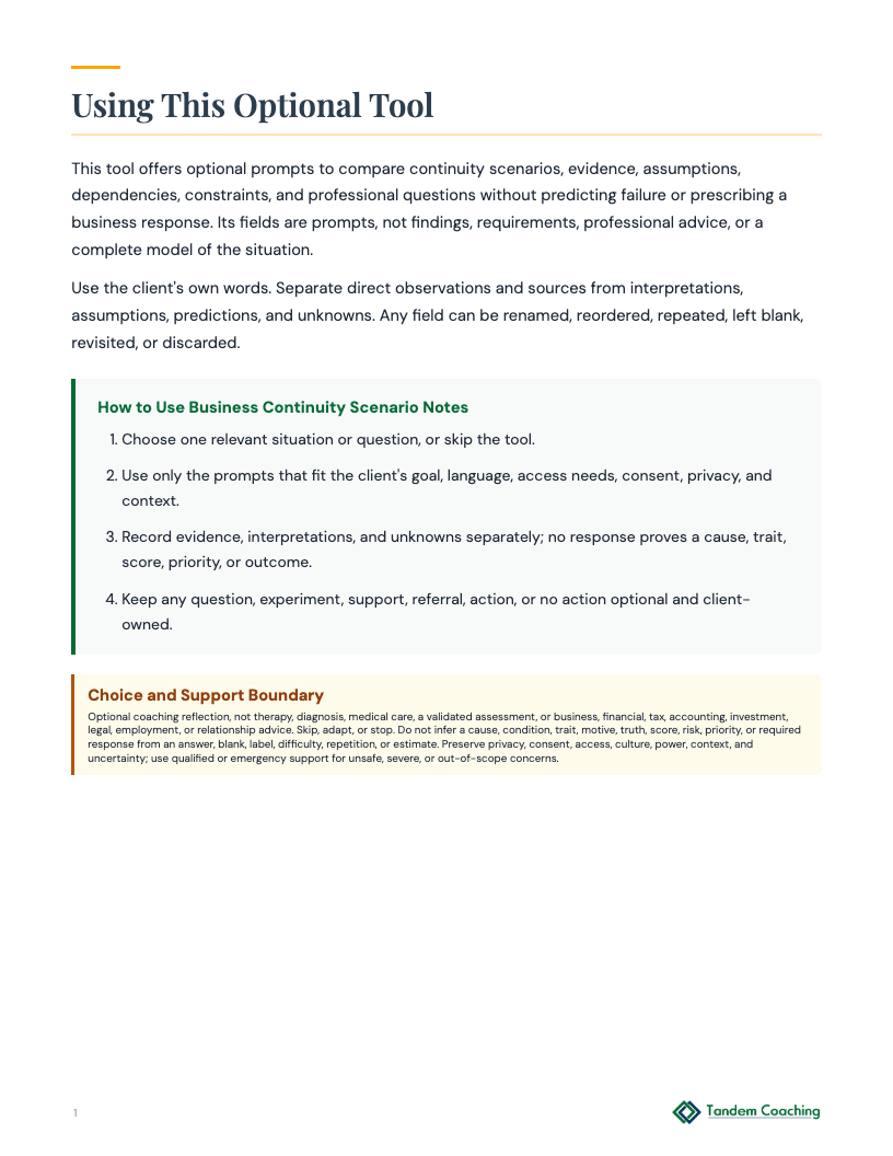 Business Continuity Scenario Notes - preview