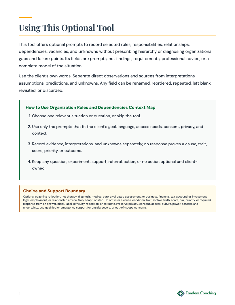 Organization Roles and Dependencies Context Map - preview