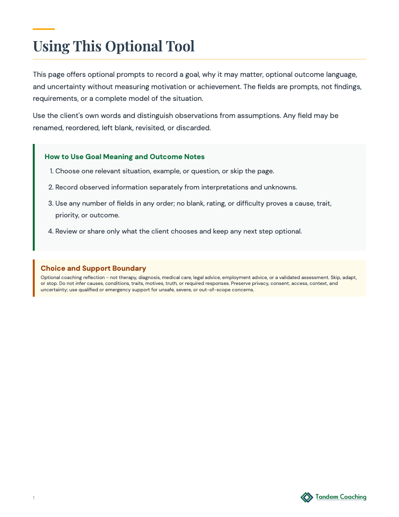 Goal Meaning and Outcome Notes - preview