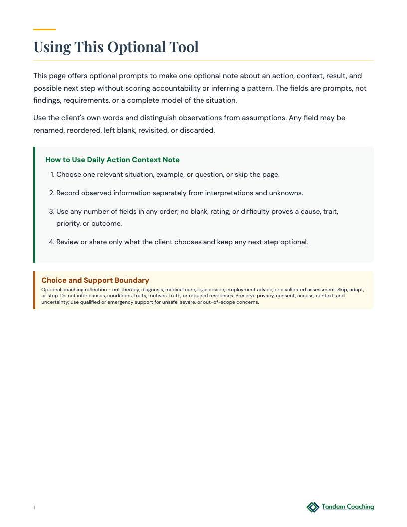 Daily Action Context Note - preview