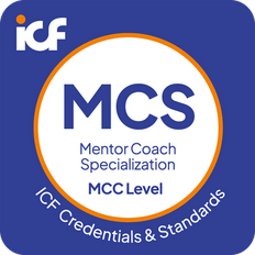 ICF Mentor Coach Specialization (MCS) credential badge, MCC level