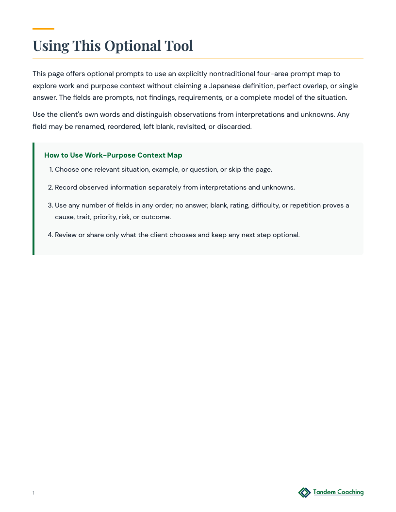 Work-Purpose Context Map - preview